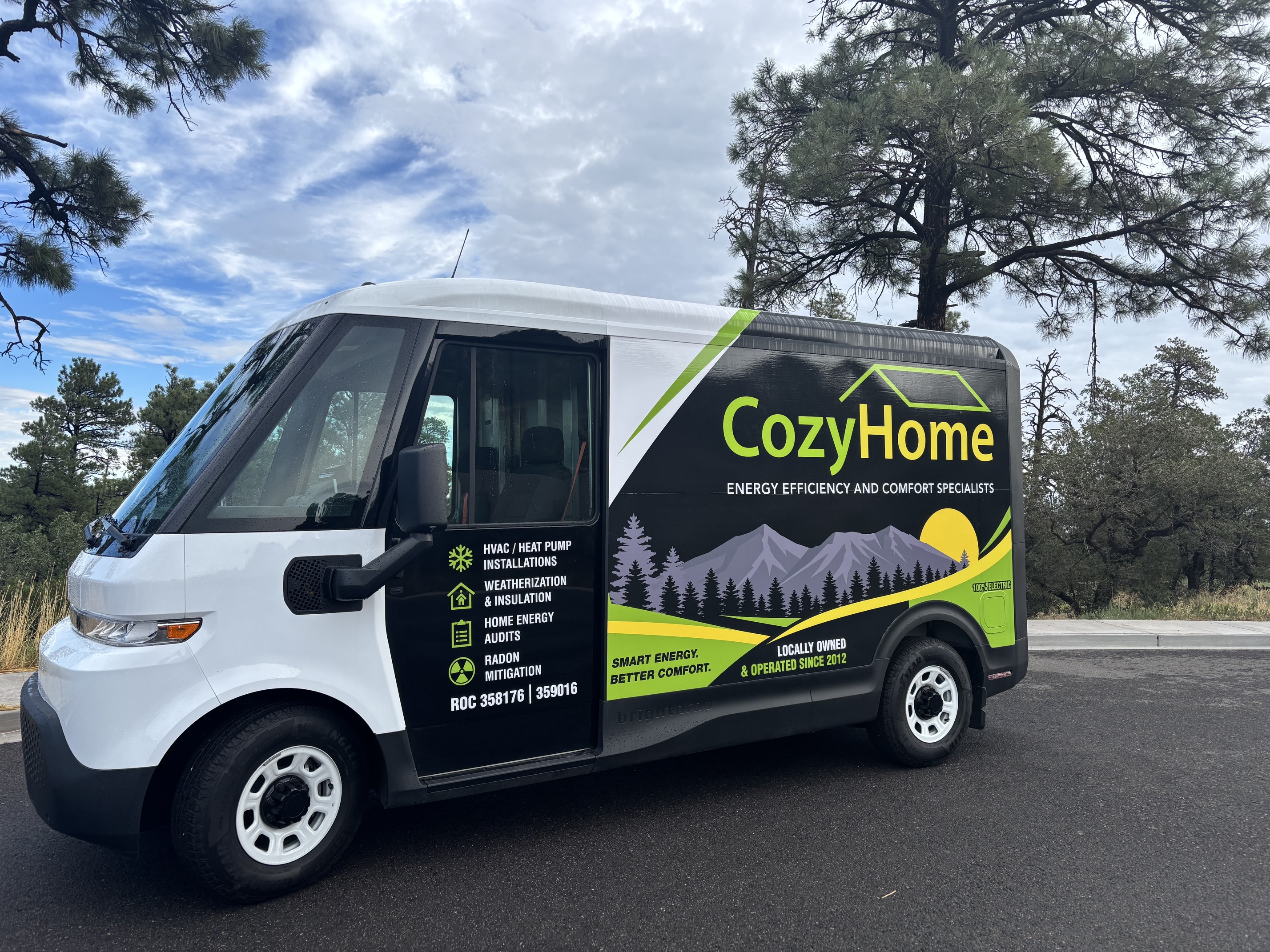 CozyHome BrightDrop electric van full wrap