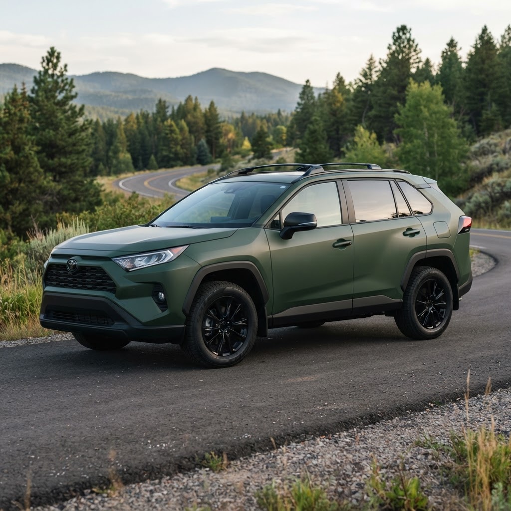 Matte dark green crossover color change wrap