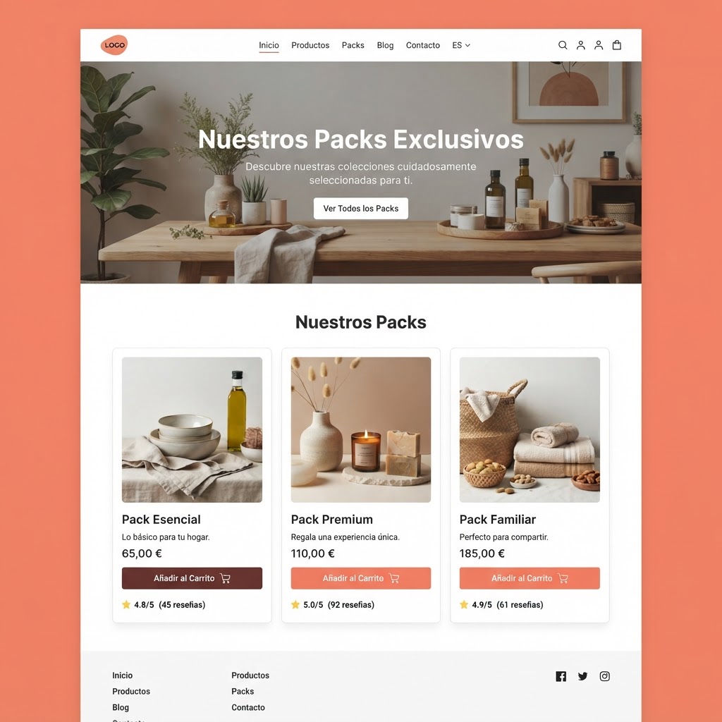 Plantilla web Modelo Ventas