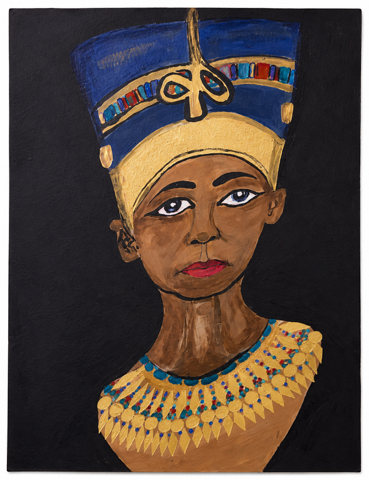 Queen Nefertiti mural painting