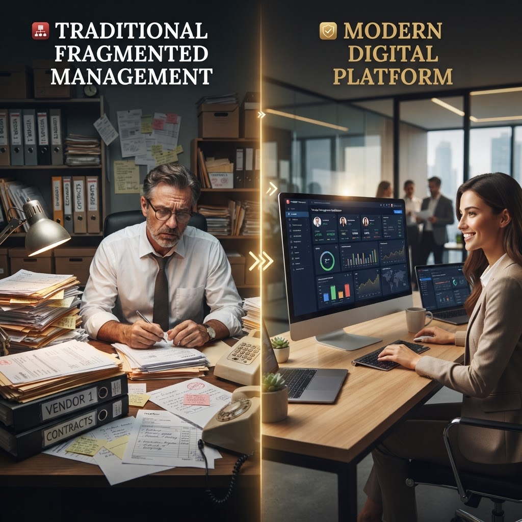 Auxi platform vs traditional vendor management