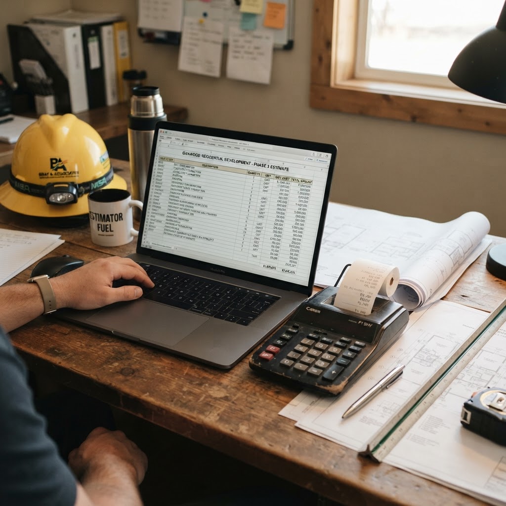 Professional construction cost estimation