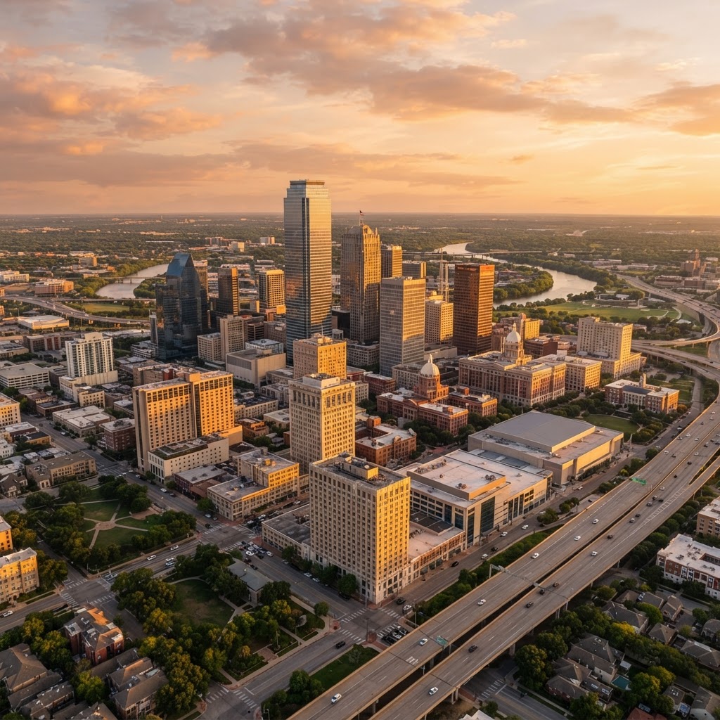 Fort Worth TX skyline - Auxi Services coverage