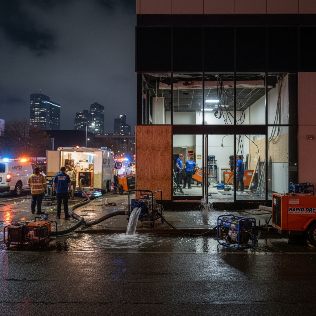 Hurricane Damage Emergency Water Mitigation for Commercial Property