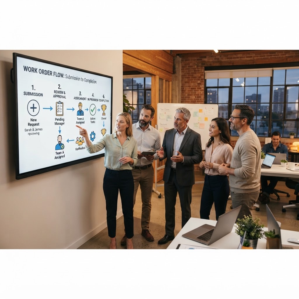 Auxi platform workflow from submission to completion