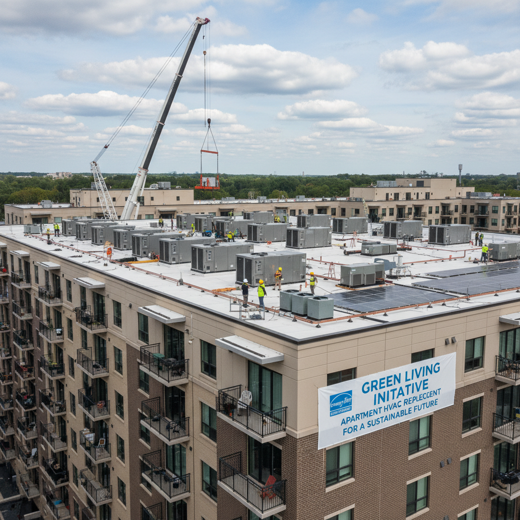 500-Unit Apartment Complex HVAC Replacement: 35% Energy Reduction with Zero Tenant Displacement
