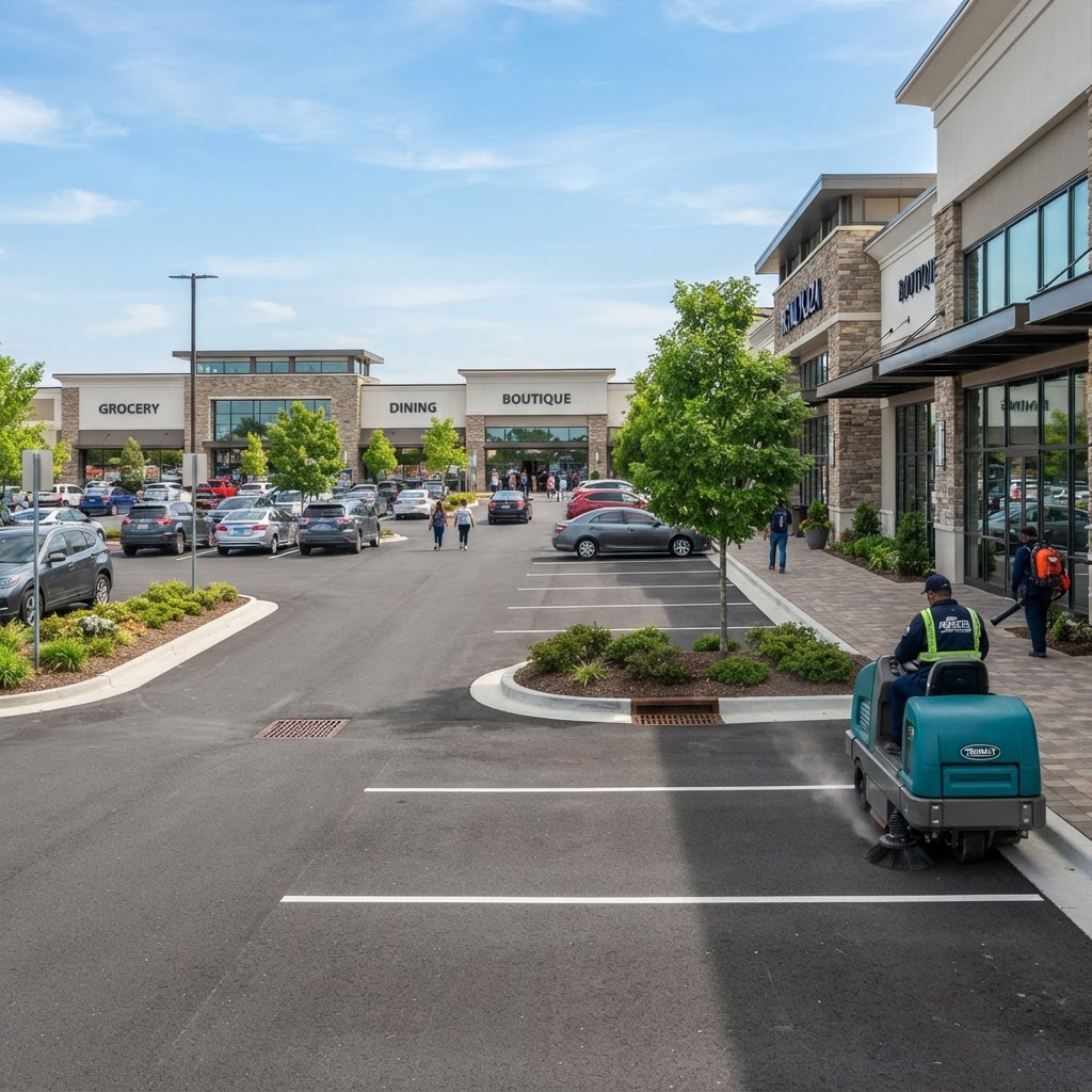 Retail Center Parking Lot and Exterior Maintenance Program