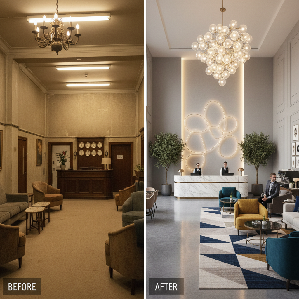 Hotel Lobby Renovation: Complete Transformation with Zero Guest Disruption