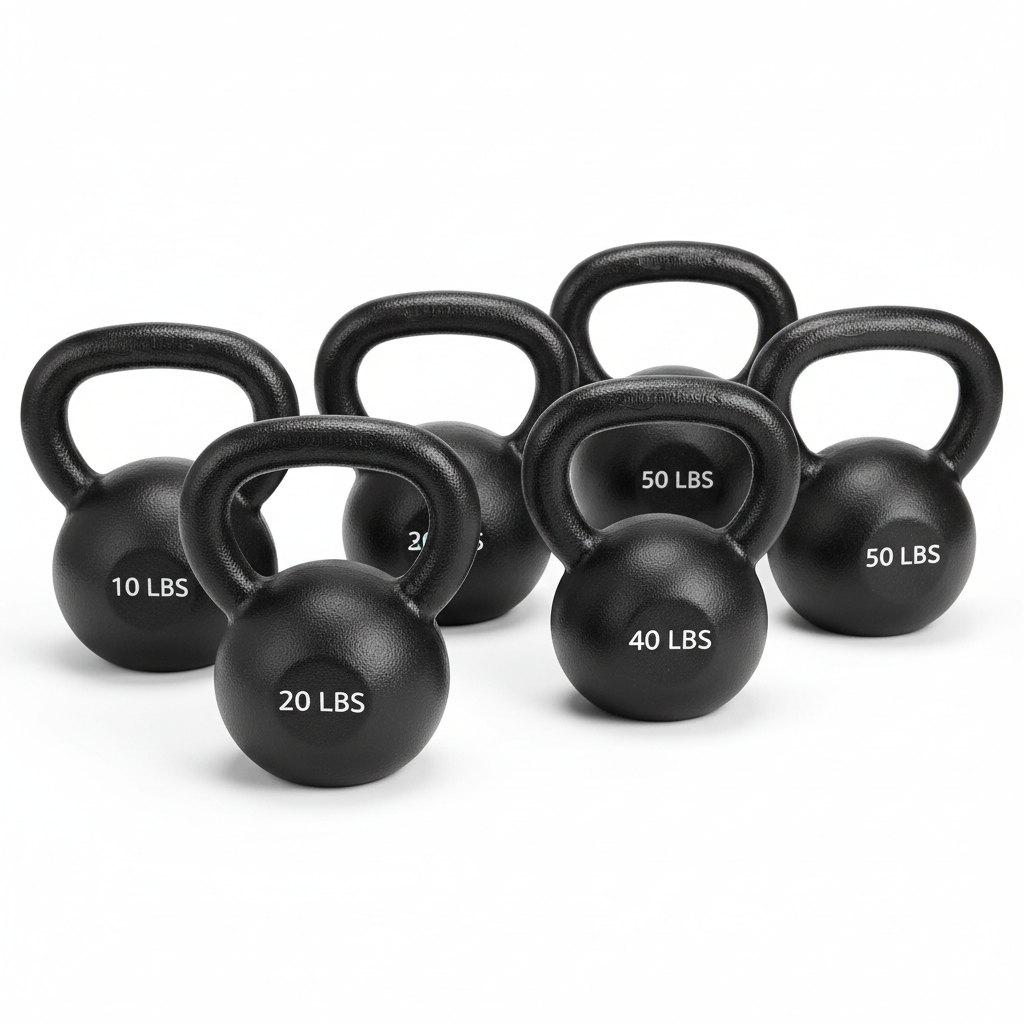 Amazon Basics Cast Iron Kettlebell Set