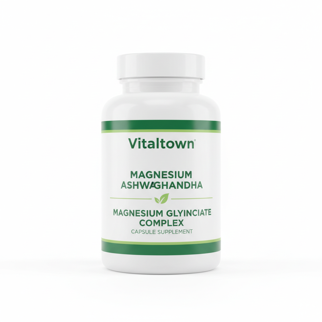 Vitalitown Magnesium Ashwagandha Complex – D3 & B6