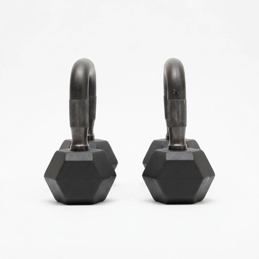 Rubber-Coated Hex Dumbbell Set