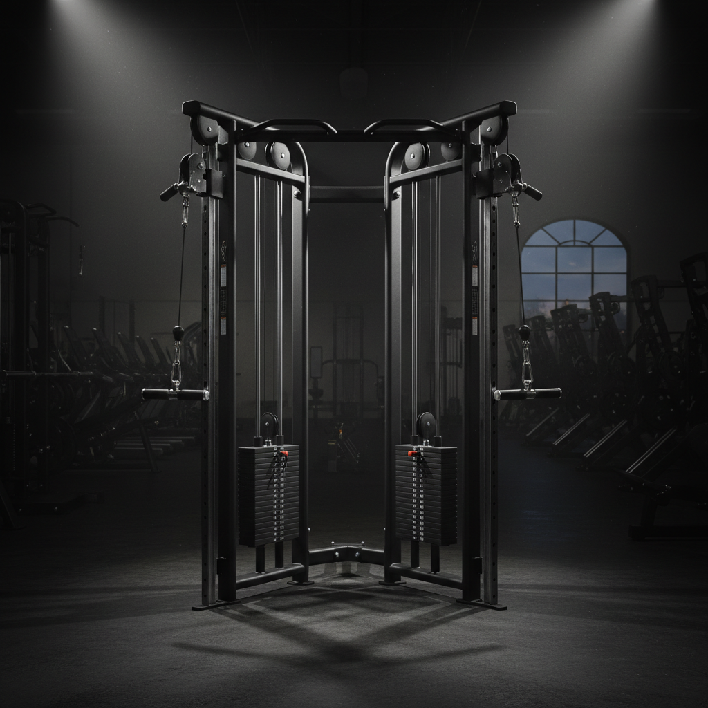 Mikolo Cable Crossover Machine – Functional Trainer, 17 Adjustable Positions