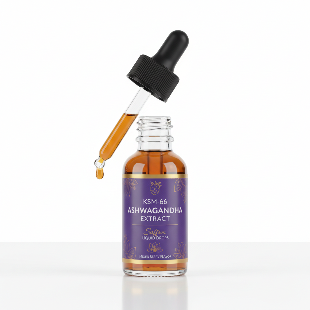 Ashwagandha & Saffron Liquid Drops – KSM-66