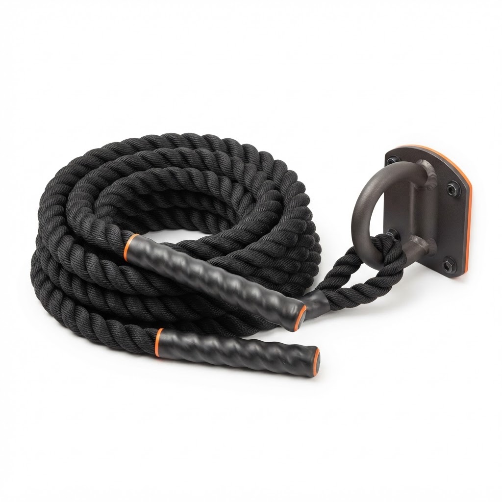 Battle Rope with Wall Anchor Kit