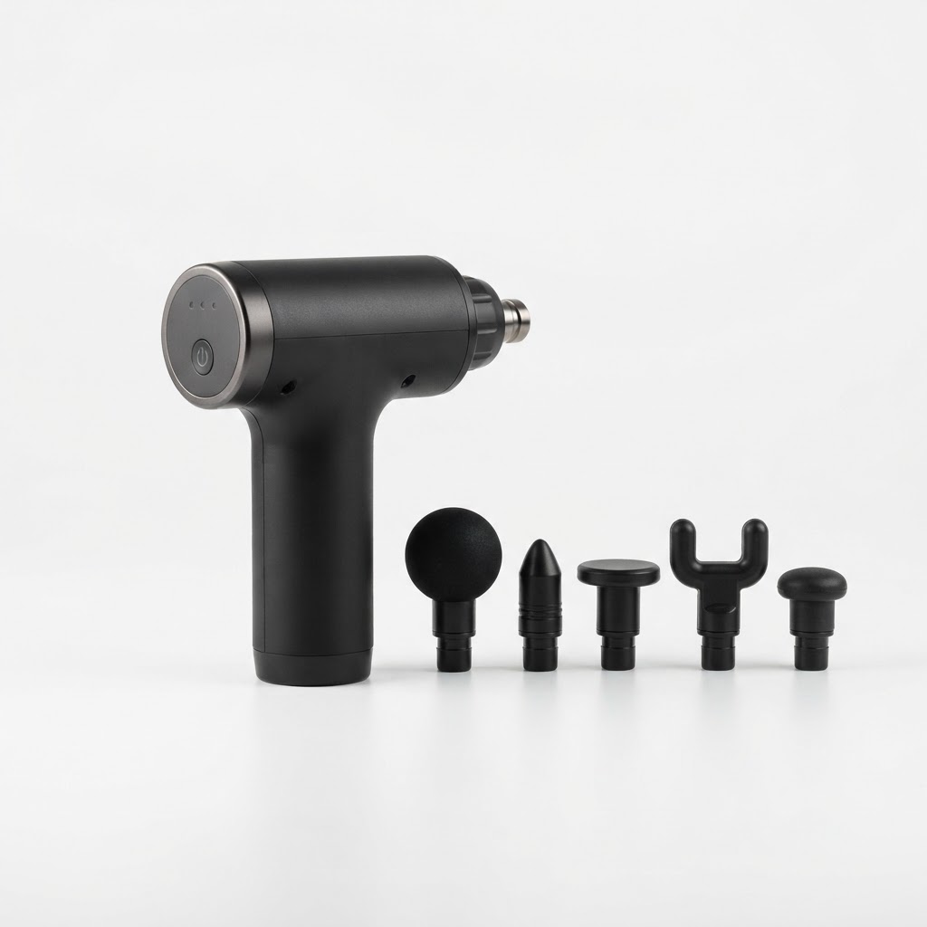 Portable Percussion Massage Gun with Interchangeable Heads