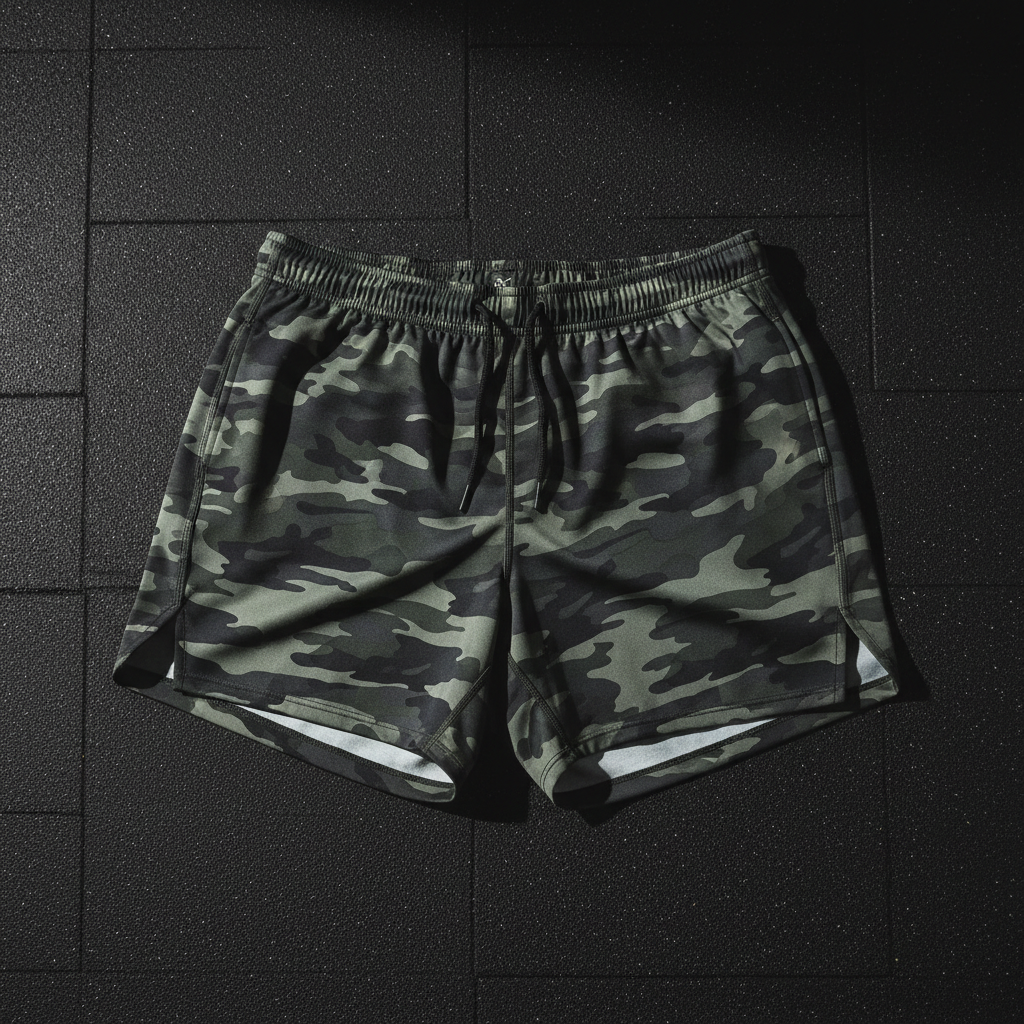 Men's Camo Gym Shorts – Athletic Cut, Drawstring Waist, Quick-Dry