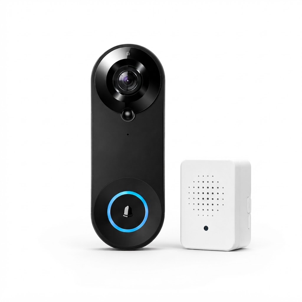 Cryptronics Cryptronics Smart Video Doorbell Camera — Tuya App Compatible with Wireless Chime for Airbnb host security, cameras, and no-monthly-fee smart security