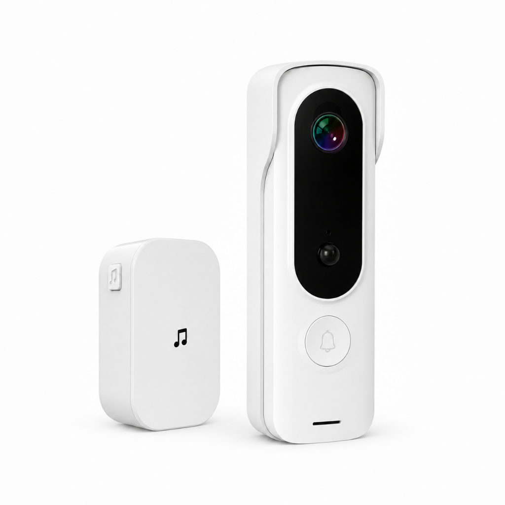 Cryptronics Cryptronics 1080P Smart Video Doorbell Camera — Tuya App Wireless Battery Doorbell for Airbnb host security, cameras, and no-monthly-fee smart security