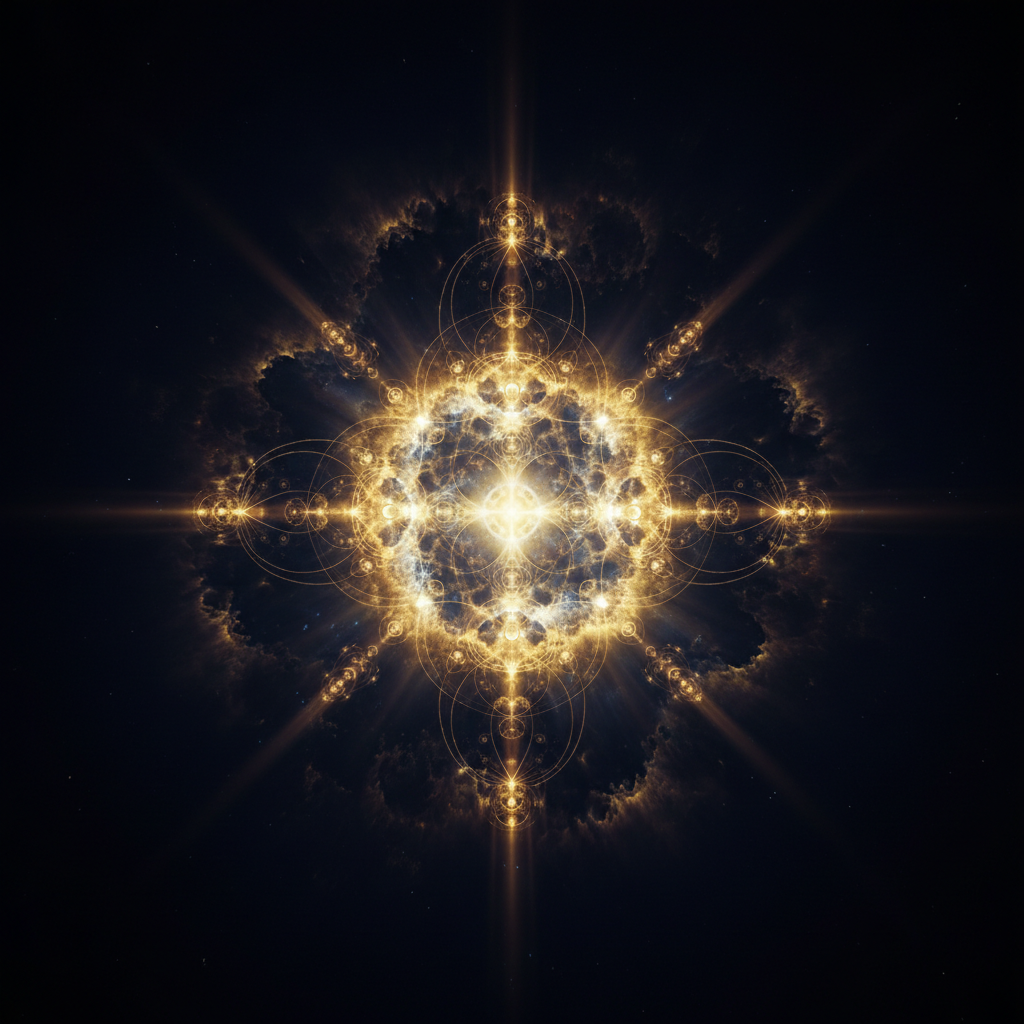 Cosmic portal with sacred geometry