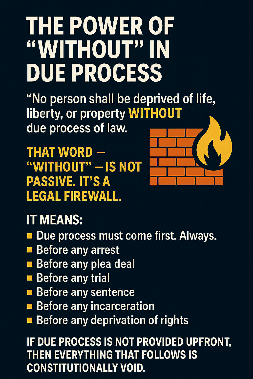 The Power of 'Without' in Due Process — firewall poster