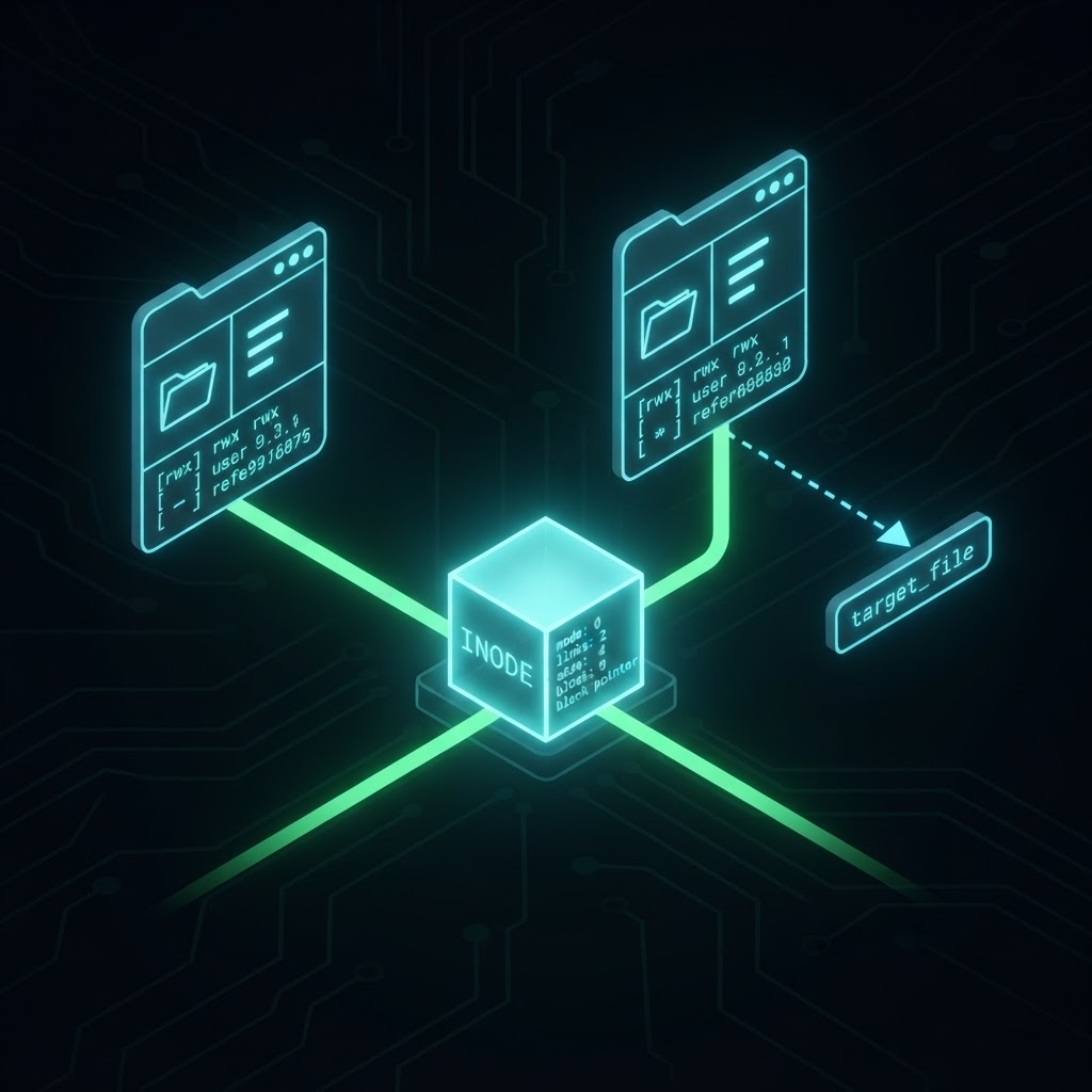 Symbolic Links vs Hard Links in Linux — Inodes, /etc/fstab, and the Windows mklink Difference