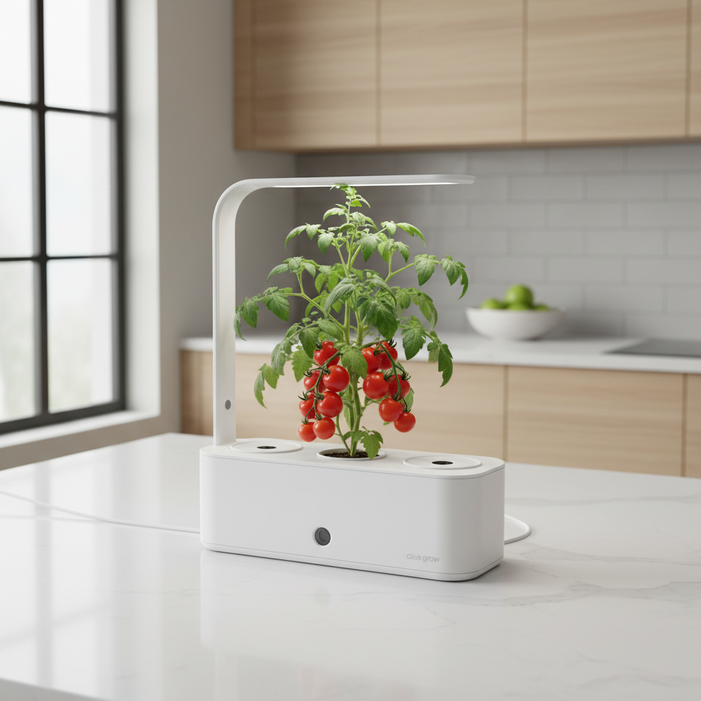 Click & Grow indoor tomato growing