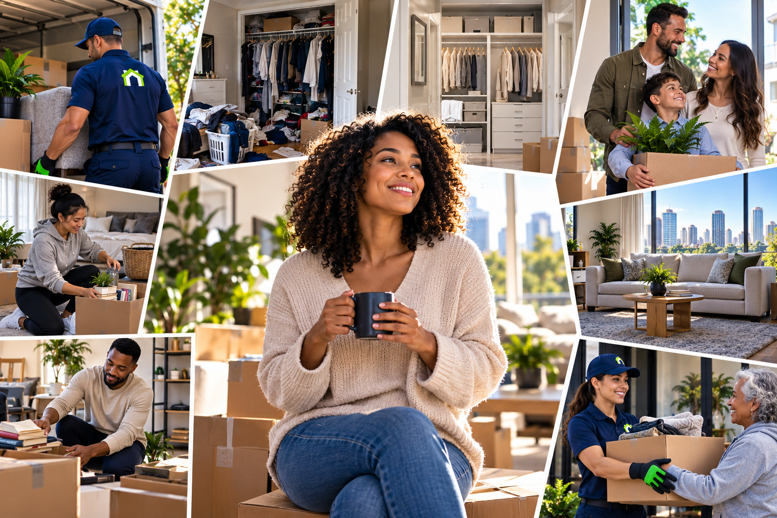 CleanOutz technicians helping people move forward — packing, organizing, and clearing clutter for fresh starts.