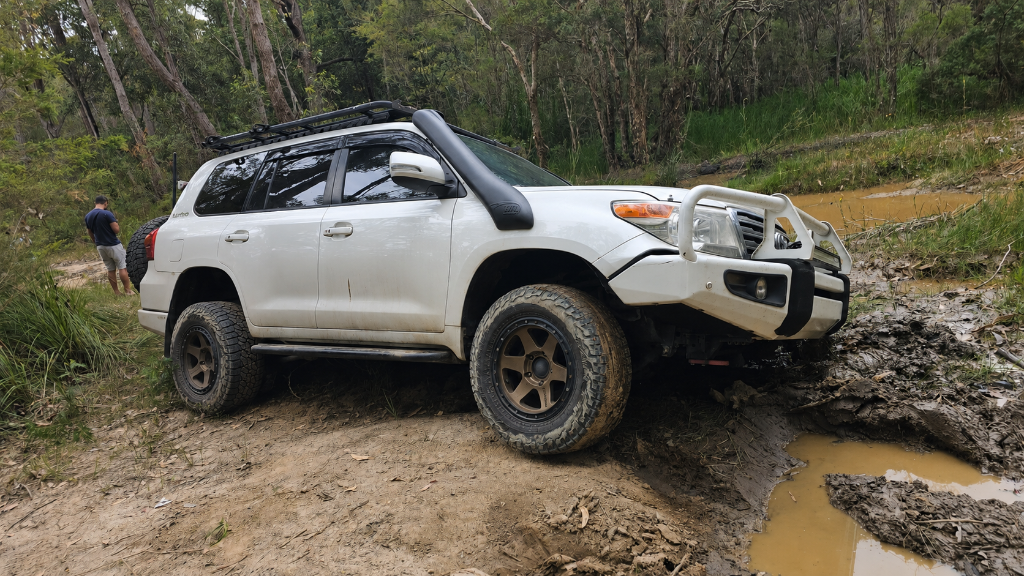 LandCruiser bogged in mud