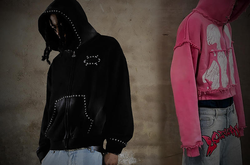 Premium heavyweight streetwear hoodie flat lay collection