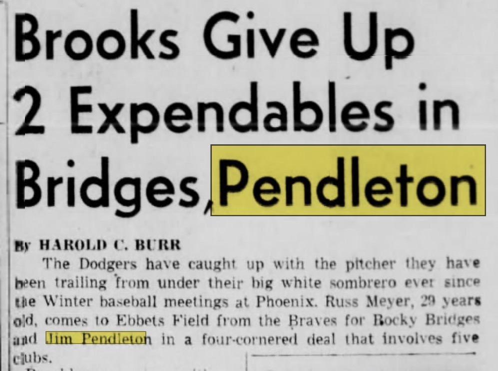 Brooks Give Up 2 Expendables in Bridges, Pendleton