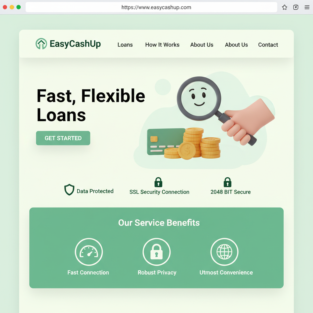 EasyCashUp.com homepage preview