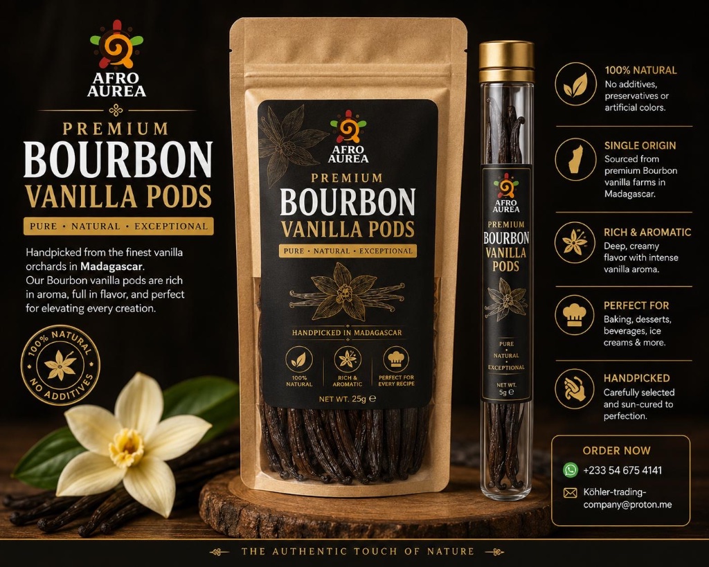 Premium Bourbon Vanilla Pods 25g