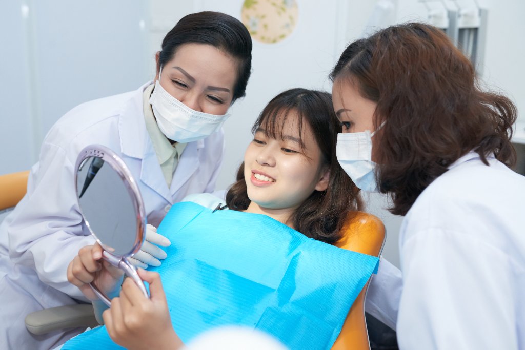 Happy patient with beautiful smile