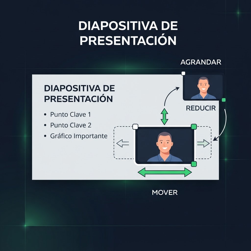 Cómo mover y redimensionar la webcam