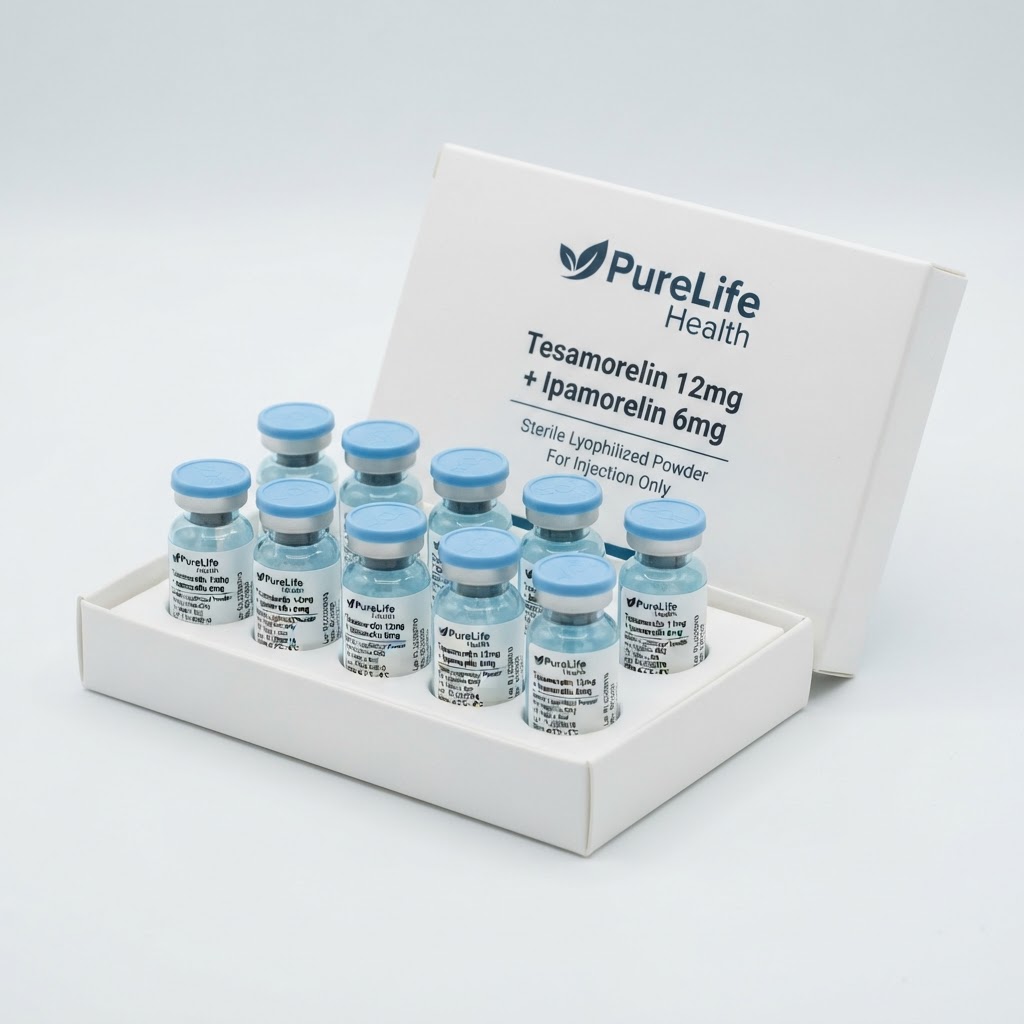 Tesamorelin 12mg + Ipamorelin 6mg