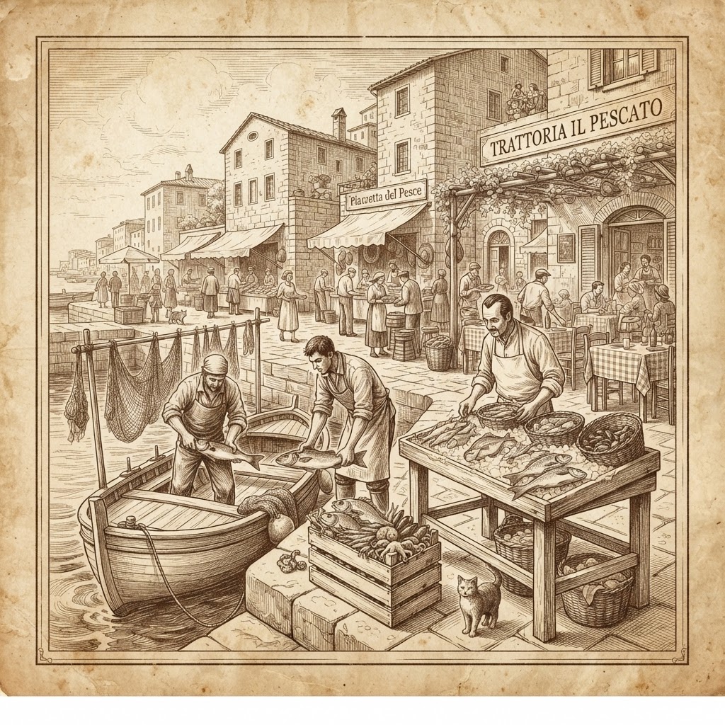Ristorante di pesce a Marconi: il pescato del giorno