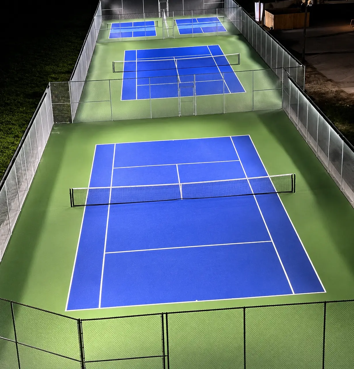 Lighted pickleball and tennis courts at Riverside Club Marco Island vacation rental