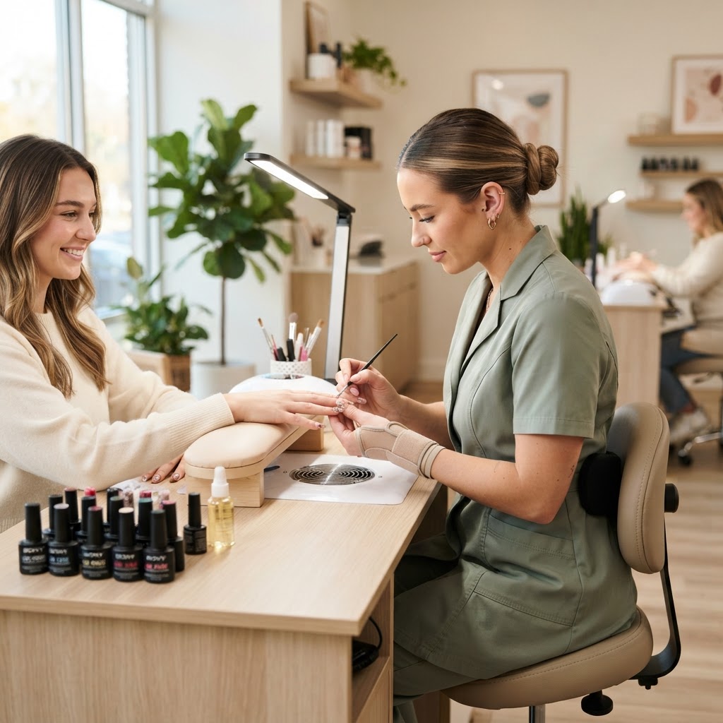 The 'Ergonomic-Neutral' Setup: Reducing Musculoskeletal Load in High-Volume Nail Artistry