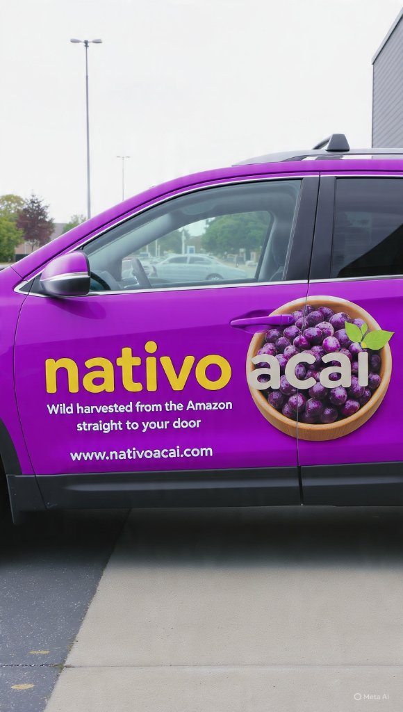 Nativo Acai car wrap side view