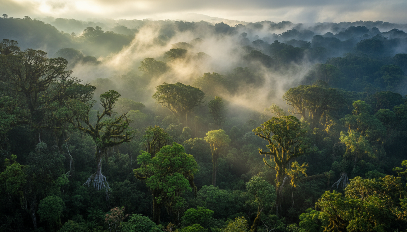 Yunga cloud forest canopy