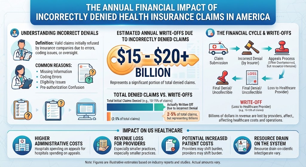 The annual financial impact of incorrectly denied health insurance claims in America