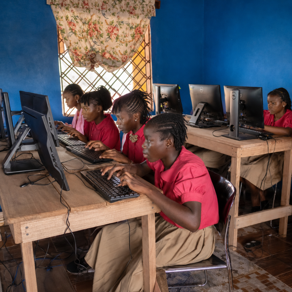 Students in the computer lab