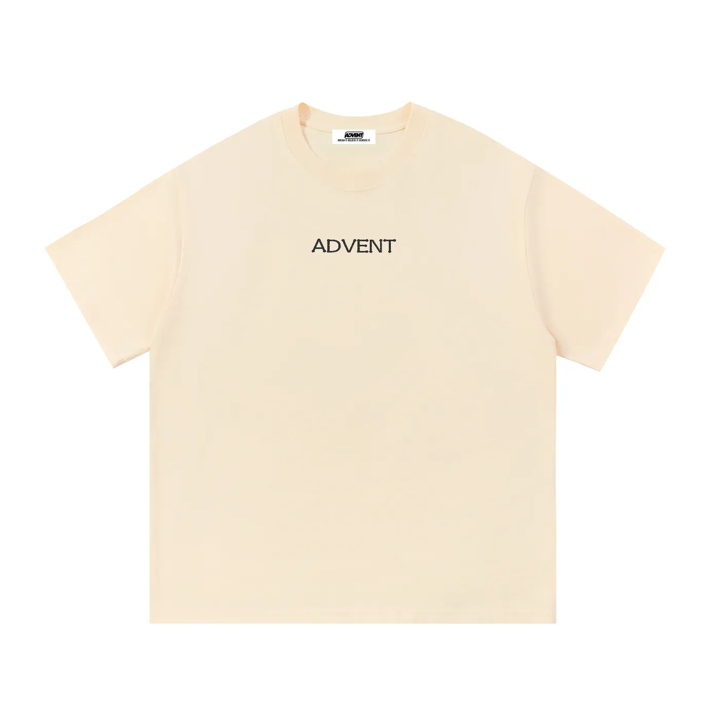 Advent Embroidered Tee — Cream