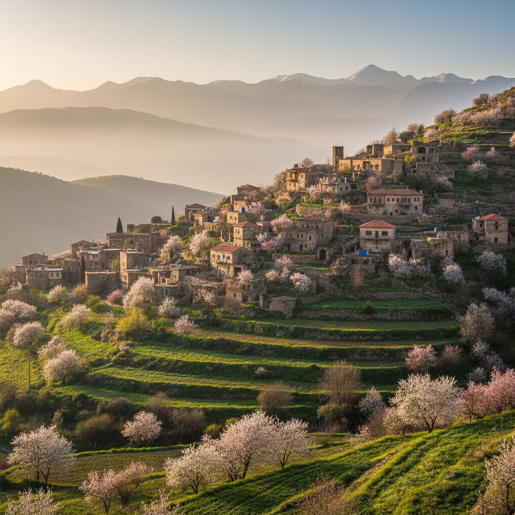 Mountain Village in Spring