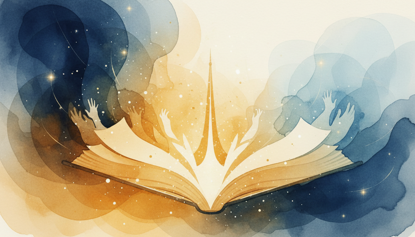 Inspirational abstract background in navy and gold tones