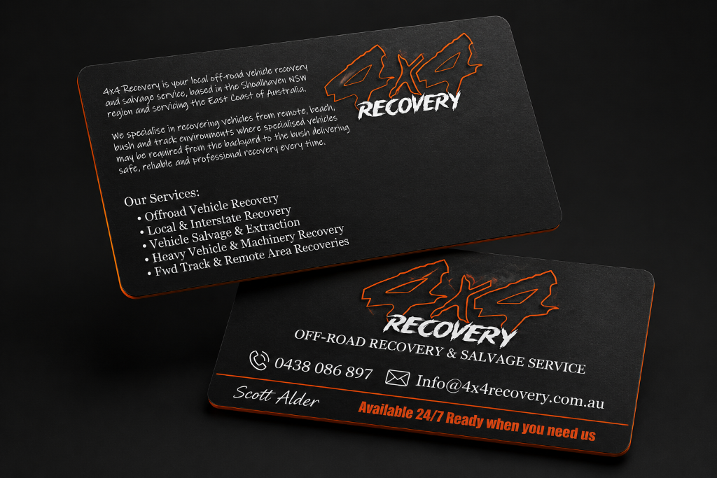 4x4 Recovery Business Cards