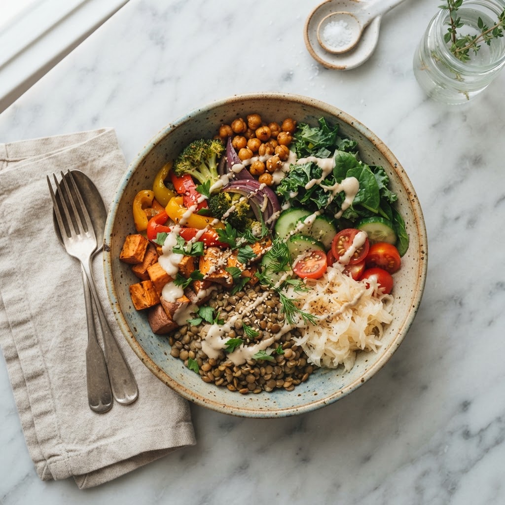 Rainbow Lentil & Veggie Bowl