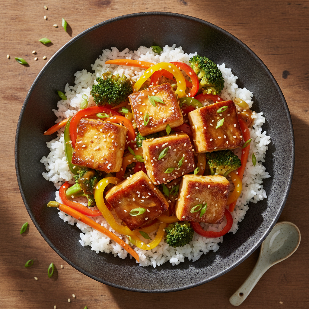 Miso-Glazed Tofu Stir-Fry