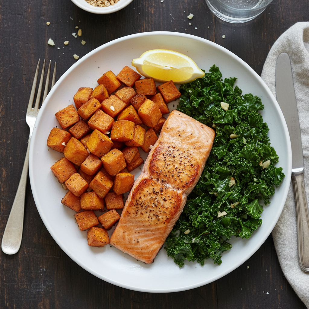 Salmon & Sweet Potato Plate