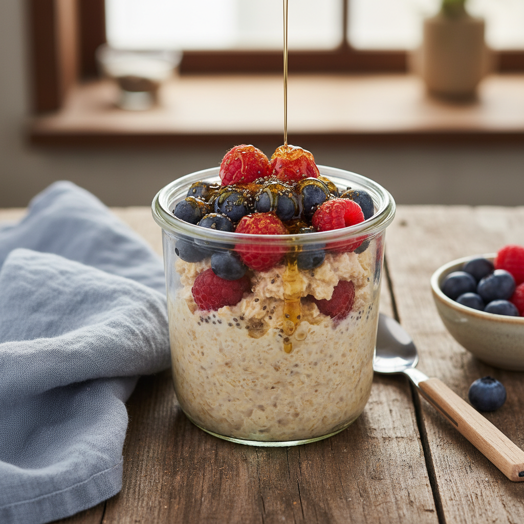 Overnight Oats with Berries & Chia